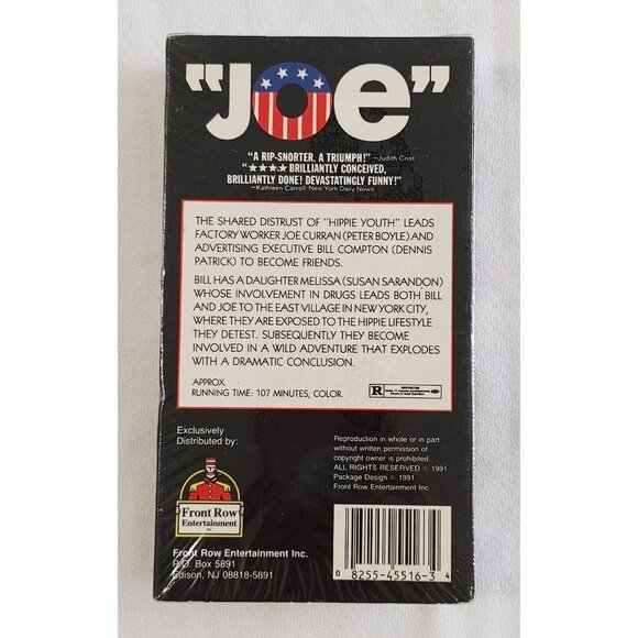 Joe A 70’s Cult Classic Peter Boyle, Susan Sarandon VHS RARE OOP New Sealed - Picture 2 of 7